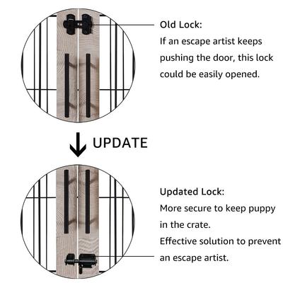 Unipaws Wooden Wire Furniture End Table Dog Crate
