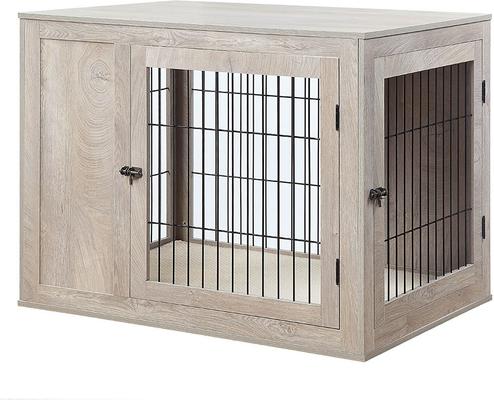 Show full view: Unipaws Wooden Wire Furniture Style Dog Crate, 40.9-in wide slide 3 of 8