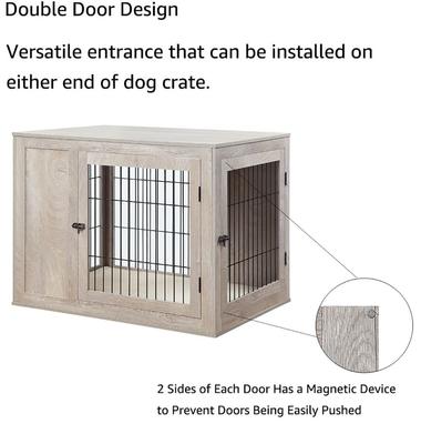 Show full view: Unipaws Wooden Wire Furniture Style Dog Crate, 40.9-in wide slide 4 of 8