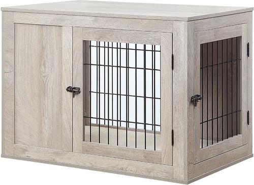 Show full view: Unipaws Wooden Wire Furniture Style Dog Crate, 36-in wide slide 3 of 8