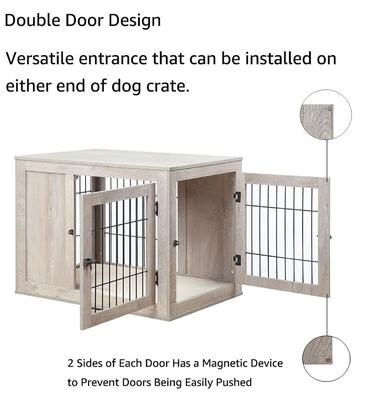 Show full view: Unipaws Wooden Wire Furniture Style Dog Crate, 36-in wide slide 4 of 8