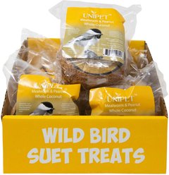 Unipet Mealworm & Peanut Whole Coconut Wild Bird Food, 10-oz bag