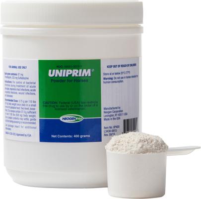 Show full view: Uniprim Powder for Horses, 400-gm slide 3 of 5