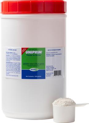 Show full view: Uniprim Powder for Horses Apple Flavor, 1200-gm slide 2 of 4