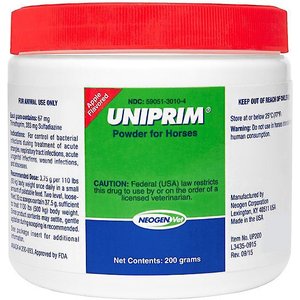 Uniprim Powder for Horses Apple Flavor, 200-gm