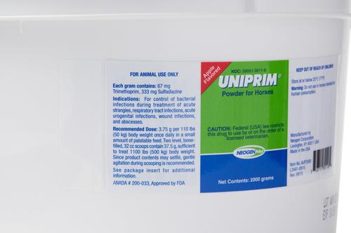 Show full view: Uniprim Powder for Horses Apple Flavor, 2000-gm slide 2 of 5