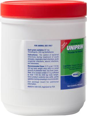 Show full view: Uniprim Powder for Horses Apple Flavor, 400-gm slide 2 of 5