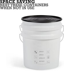 United Solutions Airtight Pet Food Storage Container, White, 2 count, 2-gal slide 2 of 6