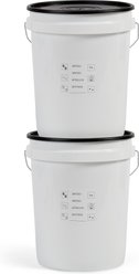 United Solutions Airtight Pet Food Storage Container, White, 2 count, 5-gal slide 1 of 6