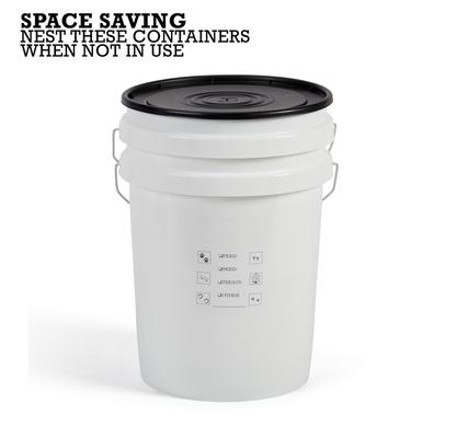 Show full view: United Solutions Airtight Pet Food Storage Container, White, 2 count, 5-gal slide 7 of 8