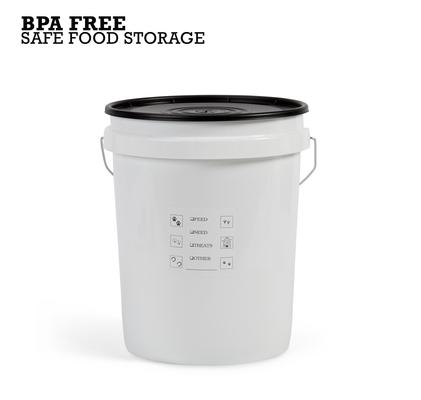 Show full view: United Solutions Airtight Pet Food Storage Container, White, 2 count, 5-gal slide 5 of 8