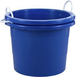 United Solutions Easy-Access Rope Handle Storage Tub, Blue, 19-gal, 2 count