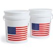 Show in main carousel: United Solutions USA Flag Heavy Duty Plastic Bucket, White, 5-gal, 2 count slide 1 of 8