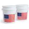 Show in main carousel: United Solutions USA Flag Heavy Duty Plastic Bucket, White, 5-gal, 2 count slide 1 of 8