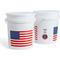 Show in main carousel: United Solutions USA Flag Heavy Duty Plastic Bucket, White, 5-gal, 2 count slide 2 of 8