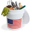 Show in main carousel: United Solutions USA Flag Heavy Duty Plastic Bucket, White, 5-gal, 2 count slide 4 of 8