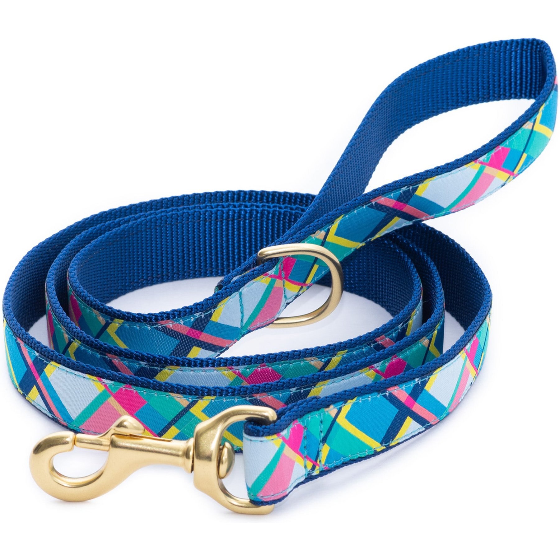 Up Country Best in Plaid Dog Lead with D-Ring, Narrow: 5-ft long, 5/8-in wide