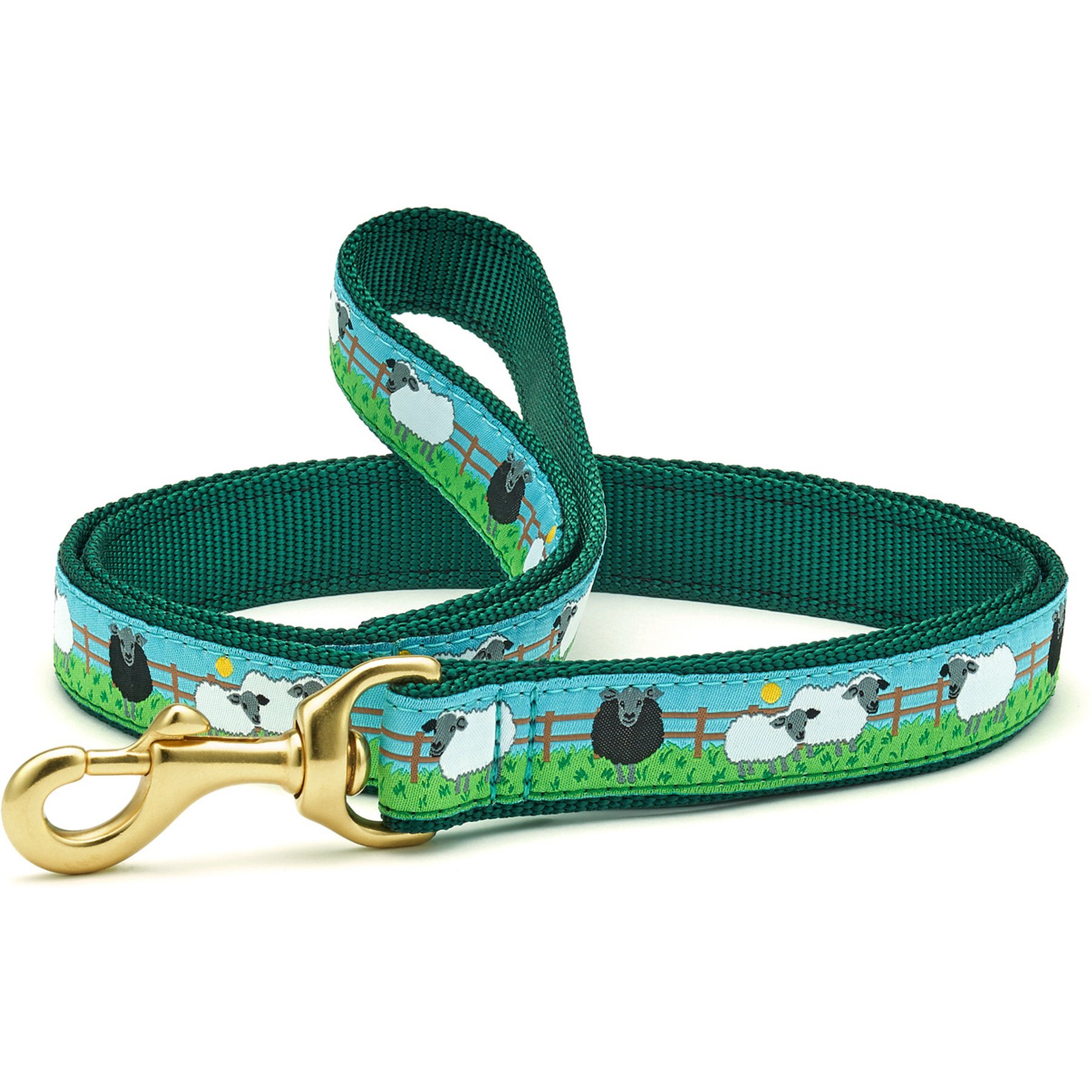 Up Country Counting Sheep Dog Lead with D-Ring, Wide: 5-ft long, 1-in wide