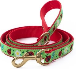 Up Country Ladybugs Dog Lead with D-Ring, Wide: 5-ft long, 1-in wide