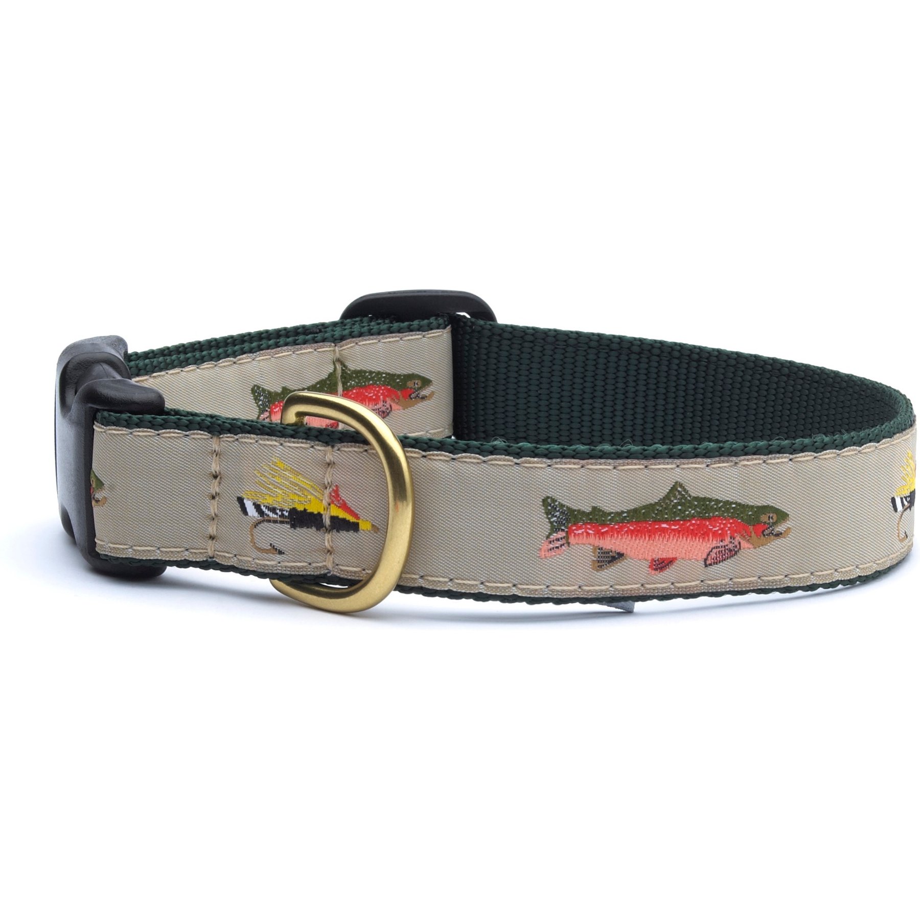 Up Country Wide Fly Fishing Dog Collar, X-Small: 6 to 12-in neck, 5/8-in wide