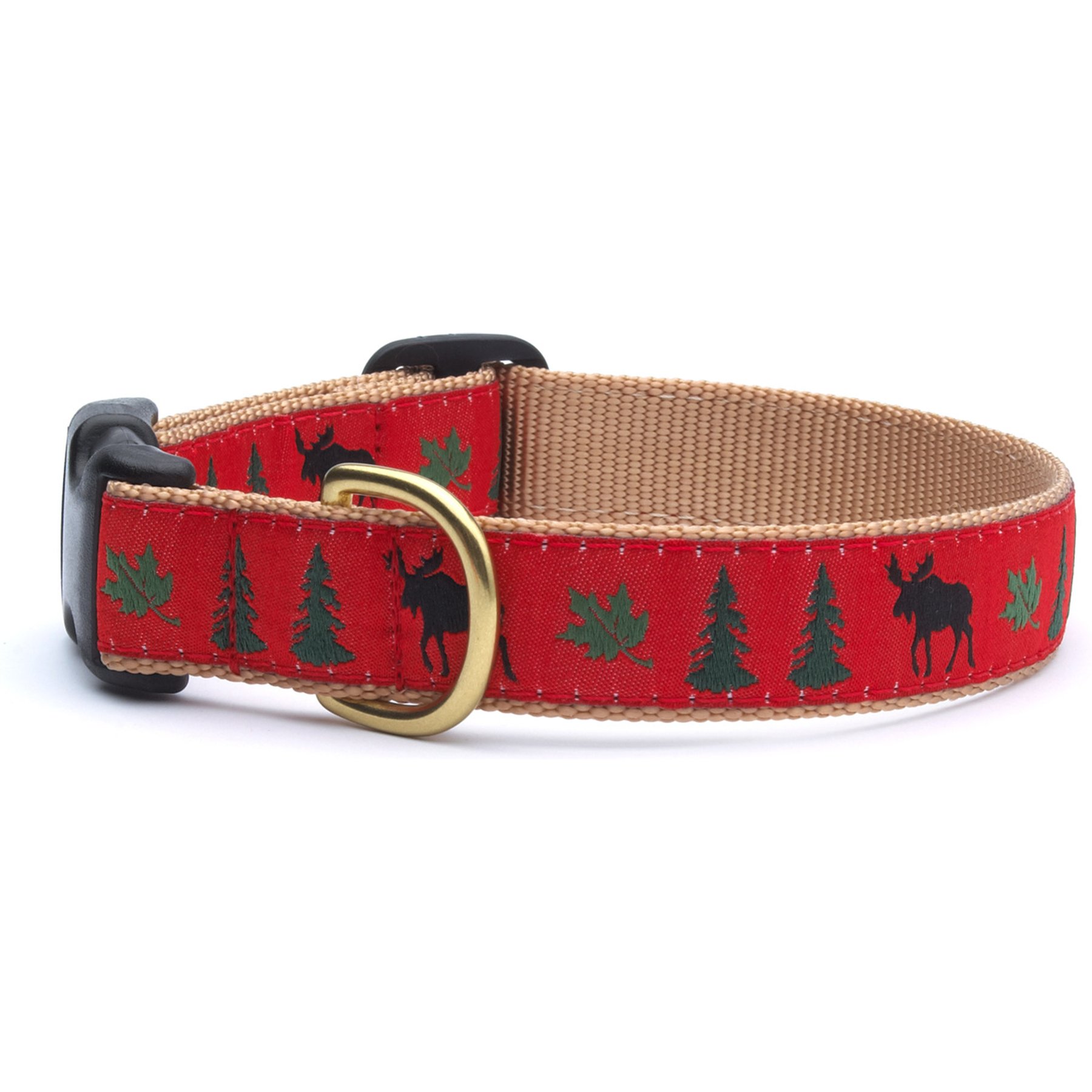 Up Country Wide Moose Dog Collar, Large: 15 to 21-in neck, 1-in wide