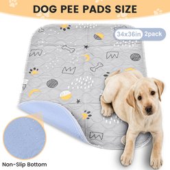 UPSKY Washable Non-Slip Fast Absorbent Dog Pee Pads, 2 count, White, 34 x 36-in slide 2 of 7
