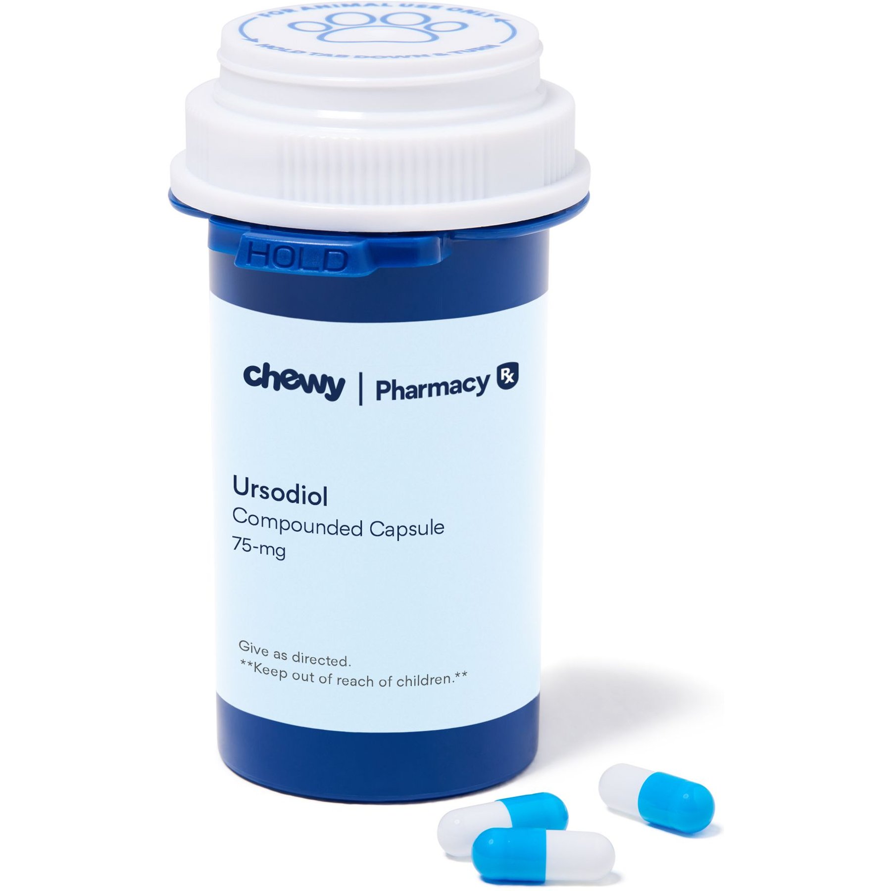 Ursodiol Compounded Capsule, 75 mg, 120 capsules for Veterinary use
