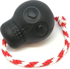 USA-K9 Magnum Skull Treat Dispensing Tough Dog Chew Toy, Black, Large