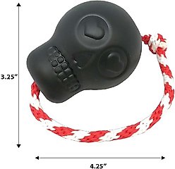 USA-K9 Magnum Skull Treat Dispensing Tough Dog Chew Toy, Black, Large slide 2 of 7