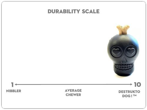 Show full view: USA-K9 Magnum Skull Treat Dispensing Tough Dog Chew Toy, Black, Large slide 4 of 8