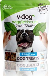 V-Dog Wiggle Biscuit Grain-Free Peanut Butter Dog Treats, 10-oz bag