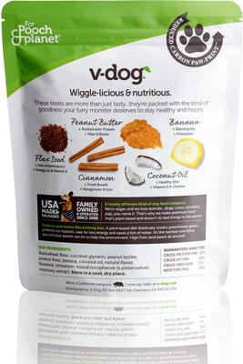 Show full view: V-Dog Wiggle Biscuit Grain-Free Peanut Butter Dog Treats, 10-oz bag slide 3 of 7