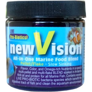 V2O Aquarium Foods New Vision Pellet & Flake Blend Fish Food, 4.6-oz