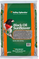 Valley Splendor Black Oil Sunflower Seeds Wild Bird Food, 20-lb bag