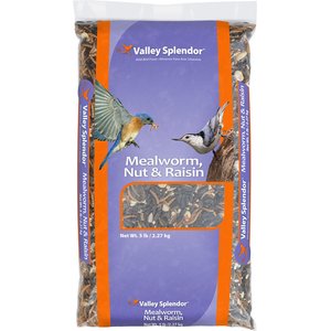 Valley Splendor Mealworm Raisin & Nut Seeds Wild Bird Food, 5-lb bag