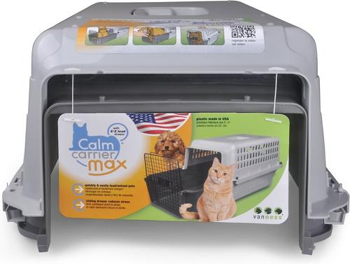 Show full view: Van Ness Calm Carrier E-Z Load Sliding Drawer Cat Kennel, Gray slide 5 of 12