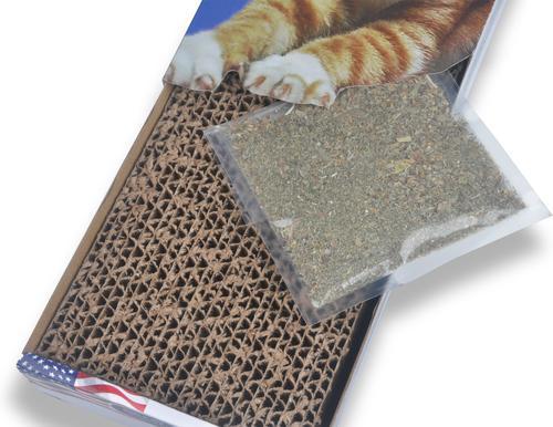 Show full view: Van Ness Cat Scratcher Pad Toy with Catnip, Single slide 4 of 8