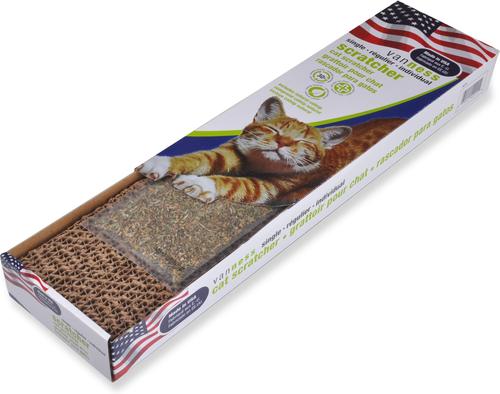 Show full view: Van Ness Cat Scratcher Pad Toy with Catnip, Single slide 5 of 8