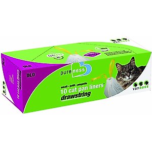Van Ness Drawstring Cat Pan Liners, Small, 10 count