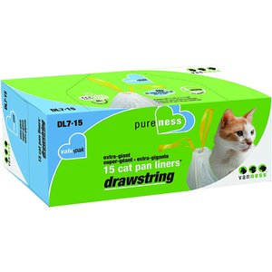 Van Ness Drawstring Cat Pan Liners, X-Large, 15 count