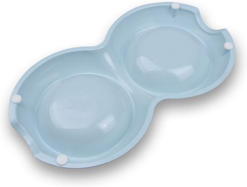 Show full view: Van Ness Ecoware Double Dish with Non-Skid Silicone, Glacier Blue, Small slide 5 of 5