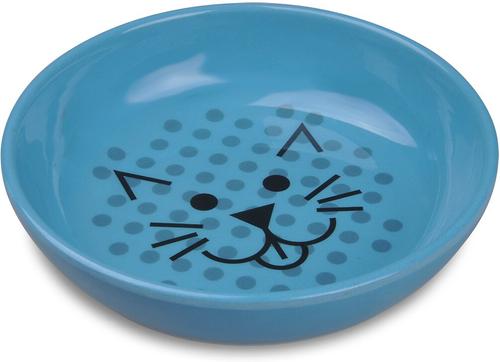 Show full view: Van Ness Ecoware Non-Skid Cat Dish, Blue, 8-oz slide 6 of 11