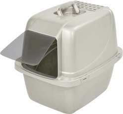 Van Ness Enclosed Cat Litter Pan, Large White + Litter Scoop slide 2 of 5