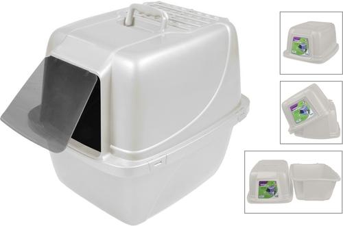 Show full view: Van Ness Enclosed Cat Litter Pan, Large White + Litter Scoop slide 3 of 5