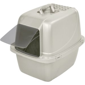 Van Ness Enclosed Cat Litter Pan, Large White