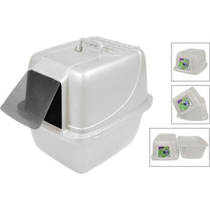Van Ness Enclosed Cat Litter Pan, Large White