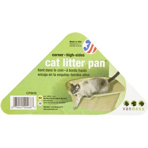Van Ness High Side Corner Cat Litter Pan, Blue