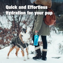 Vapur Owner Water Bottle & EZ Lick Portable Dog Water Bottle, 2 count, Whiteout/Admiral Blue slide 2 of 8