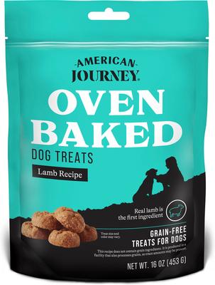 Show full view: Variety Pack - American Journey Peanut Butter Crunchy Biscuit Dog Treats, 16-oz bag, Salmon & Lamb Flavors  slide 8 of 9