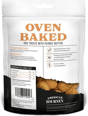 Show full view: Variety Pack - American Journey Peanut Butter Recipe Crunchy Biscuit Dog Treats, 8-oz bag, Apple & Cinnamon, and Sausage, Egg & Cheese Flavors slide 3 of 10